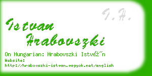 istvan hrabovszki business card